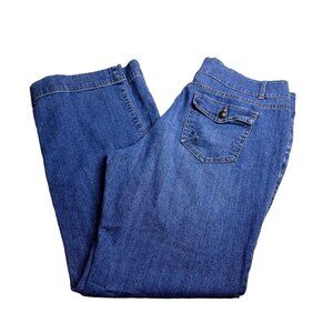 Gloria Vanderbilt Womens Straight Leg Jeans 12 Medium Wash High Rise Stretch
